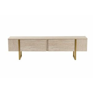 Hanah Home TV-állvány Travertine Gold Serenity - Travertin, Arany kép