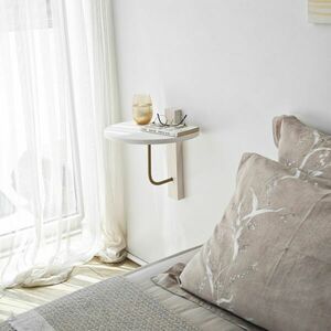 Hanah Home Fali polc GoldWhite Reve - Arany, fehér kép