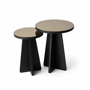 Hanah Home Kisasztal szett Fekete Bronz Luna - Fekete kép