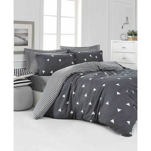 L'essentiel Maison Double Quilt Cover Set Grey White Üçgen - Grey kép