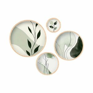 Wallity Decorative Framed MDF Painting (4 Pieces) Multicolor Huhu297 kép