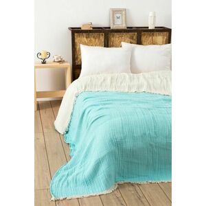L'essentiel Maison Double Bedspread Turquoise Muslin - Turquoise kép
