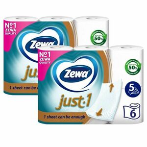 Zewa Just1 5 rétegű Toalettpapír 2x6 tekercs kép