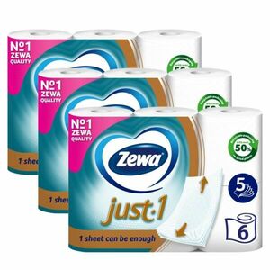 Zewa Just1 5 rétegű Toalettpapír 3x6 tekercs kép
