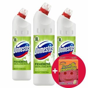 Domestos sűrű Fehérítő folyadék Zöld Kert 3x750ml + Ajándék Scrub... kép