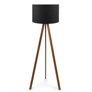 Fa Állólámpa - Fekete Lámpabúra - 140 cm kép