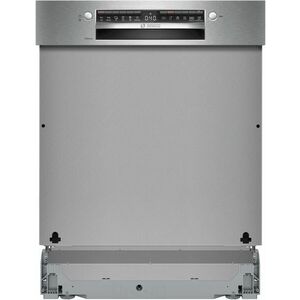 Bosch Serie 4, Félig beépíthető mosogatógép, 60 cm, Szálcsiszolt... kép