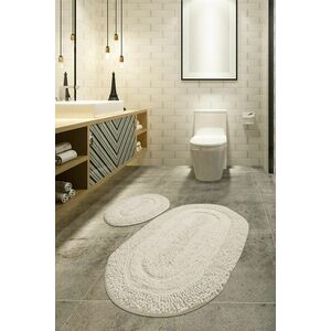 L'essentiel Maison Bathmat Set (2 Pieces) Ecru Macoroni - Ecru kép