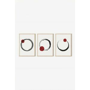 Wallity Decorative Framed MDF Painting (3 Pieces) Multicolor 3Dar... kép