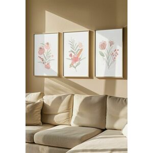 Wallity Decorative Framed MDF Painting (3 Pieces) Multicolor 3Dar... kép