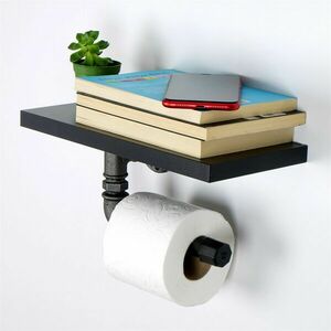 Hanah Home WC-papír tartó, fekete ezüst, Boruraf239 kép