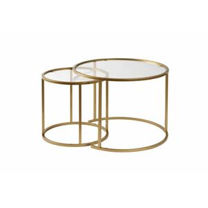 Hanah Home Coffee Table Set Gold Transparent Aurum - 60, 42 - Gol... kép
