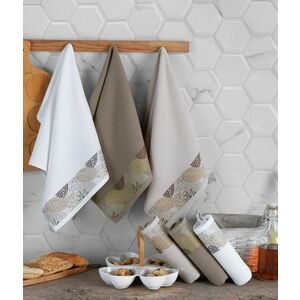 L'essentiel Maison Wash Towel Set (6 Pieces) White Brown Bei... kép