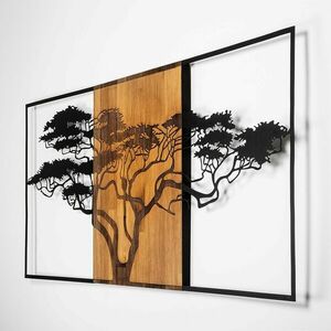 Wallity Decorative Wooden Wall Accessory Black Walnut Acacia Tree - 328 kép