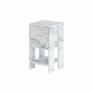 Hanah Home Nightstand Carrara Marble Ema - Carrara Marble kép