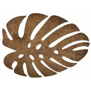 Hermia Wooden Table Mat Set (4 Pieces) Walnut Monstera - Walnut kép