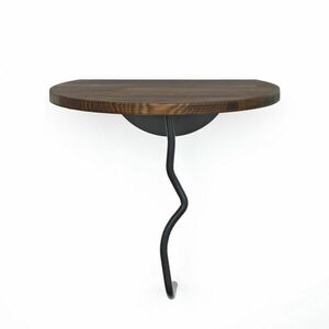 Hanah Home fali polc Black Walnut Leo - fekete, dió kép