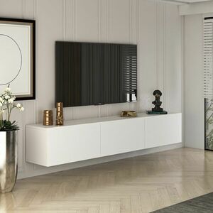 Hanah Home TV Stand White West - White kép