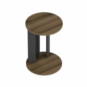 Hanah Home Side Table Walnut Anthracite Ema - Walnut, Anthracite kép