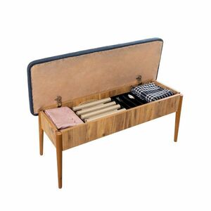 Hanah Home Bench Atlantic Pine Dark Blue Vina Bench Dark Blue, Atlantic kép
