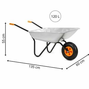 Springos kerti talicska 65l - Ezüst kép