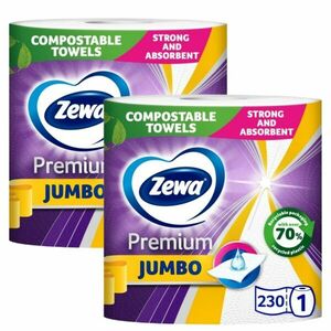 Zewa Premium Jumbo 3 rétegű Papírtörlő 2x1 tekercs kép