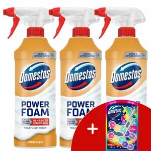 Domestos Power Hab spray Citrus Blast 3x435m + AJándék Domestos P... kép