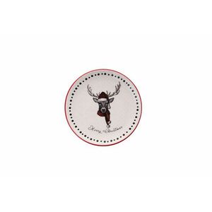 Hermia Dessert Plate Set (6 Pieces) Multicolor Xmas Merry kép