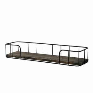 Hanah Home Wall Shelf Black Dark Walnut Syringa kép