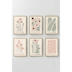 Wallity Decorative Framed MDF Painting (6 Pieces) Multicolor Arts... kép