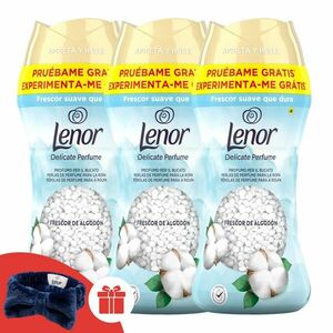 Lenor Cotton Fresh Parfümgyöngyök 3x195g + AJándék Lenor Hajpánt kép