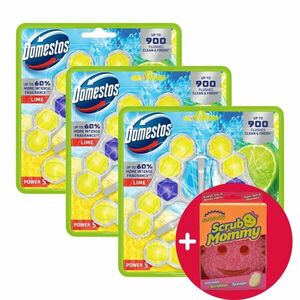Domestos Power5 Lime illatú WC illatosító blokk, 9x50g + Ajándék... kép