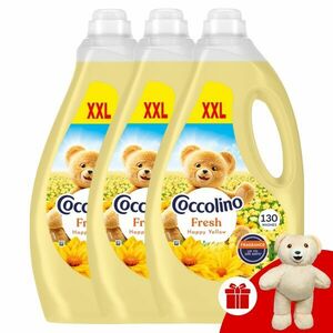 Coccolino Fresh Happy Yellow Öblítő 390 mosás 3x2990ml + Ajándék... kép