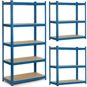 Humberg Fém ipari polcrendszer MDF lapokkal 180x90x40cm - 875kg t... kép