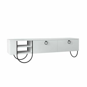 Hanah Home TV Stand White Norfolk Tv Stand - White kép