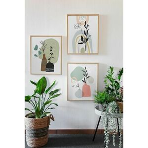 Wallity Decorative Framed MDF Painting (3 Pieces) Multicolor 3Dar... kép