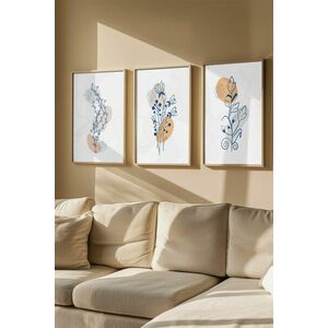 Wallity Decorative Framed MDF Painting (3 Pieces) Multicolor 3Dar... kép