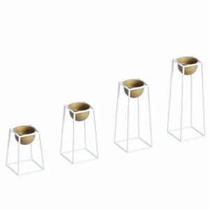 Aberto Design Decorative Pot White Gold GED-018-C kép
