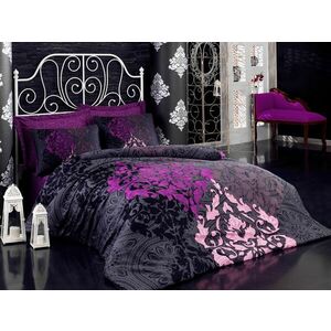 L'essentiel Maison Satin Double Quilt Cover Set Maroon Purpl... kép