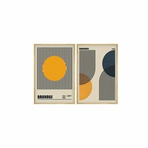 Wallity Dekoratív keretes MDF kép (2 darab) Többszínű Huhu244 - 20 x 30 kép