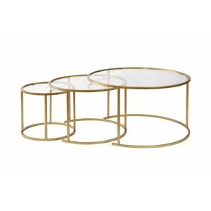 Hanah Home dohányzóasztal szett Gold Transparent Aurum - 80, 60, ... kép
