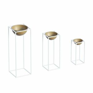 Aberto Design Díszcserép Fehér Arany GED-019-C kép