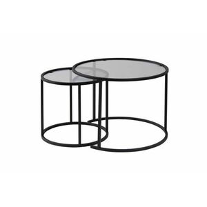 Hanah Home Dohányzóasztal szett Fekete Szürke Aurum - 60, 42 - Fe... kép