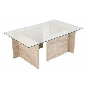 Hanah Home Coffee Table Travertine Vetrino - Travertine kép