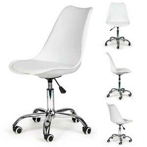 ModernHOME Chrome Irodai forgószék párnával - fehér (PC-009-W) kép