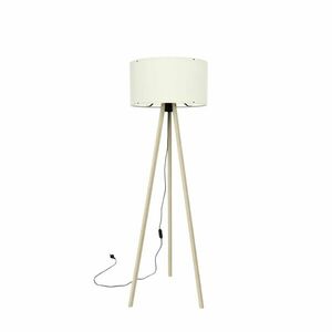 Háromlábú Állólámpa - Fehér-Tölgy - 140cm kép