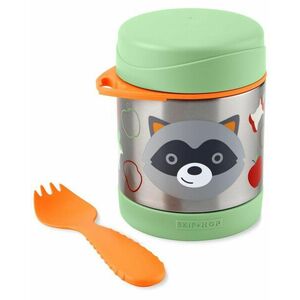 SKIP HOP Zoo Ételtermosz kanállal/villával Mosómedve 325 ml, 3 év... kép