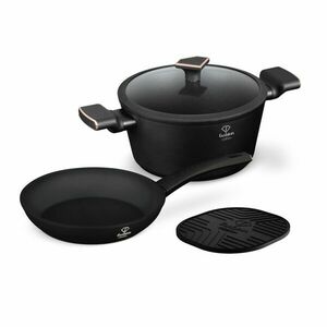 Fashion by Berlinger Haus 4 részes Edénykészlet, Matte Black- Ros... kép