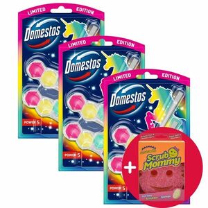 Domestos Power5 Magic Unicorn WC illatosító blokk, 6x50g + Ajándé... kép