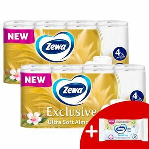 Zewa Exclusive Ultra Soft Almond 4 rétegű Toalettpapír 32 tekercs... kép